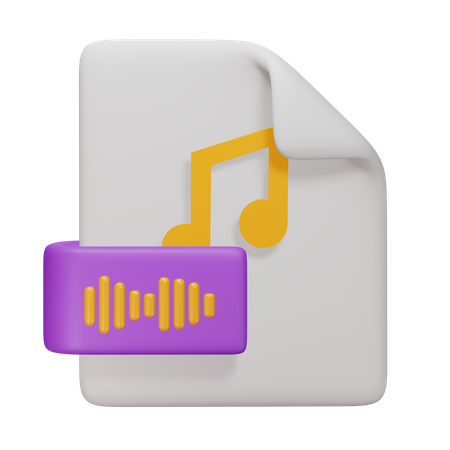 Audio File  3D Icon