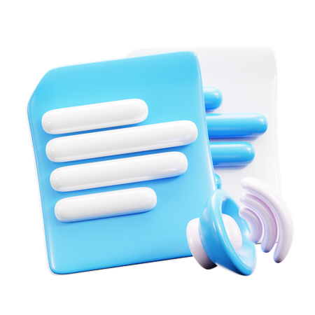 Audio file  3D Icon