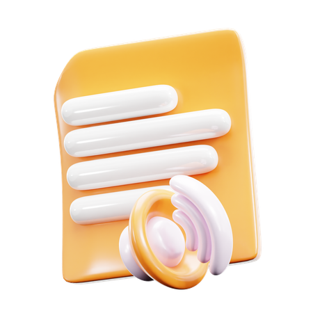 Audio file  3D Icon