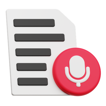 Audio File  3D Icon