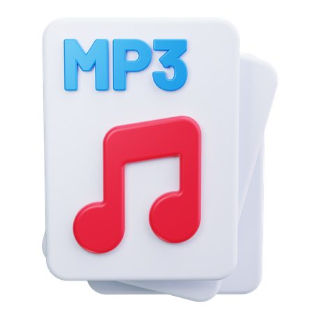 Audio File  3D Icon