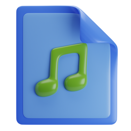 Audio file  3D Icon