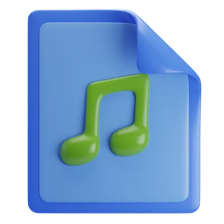 Audio file  3D Icon