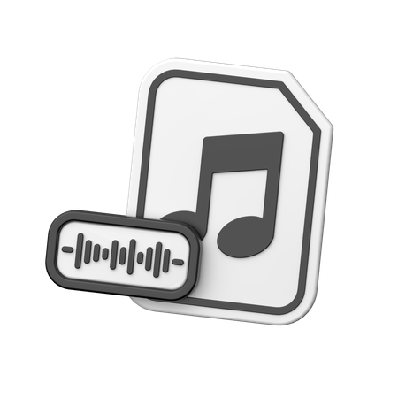Audio File  3D Icon