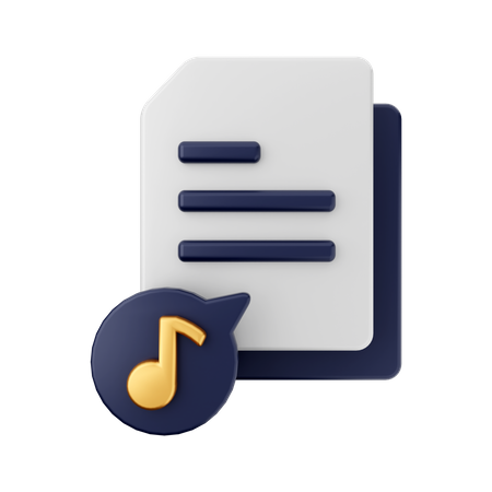 Audio File  3D Icon