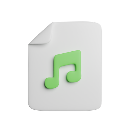 Audio File 3D Icon