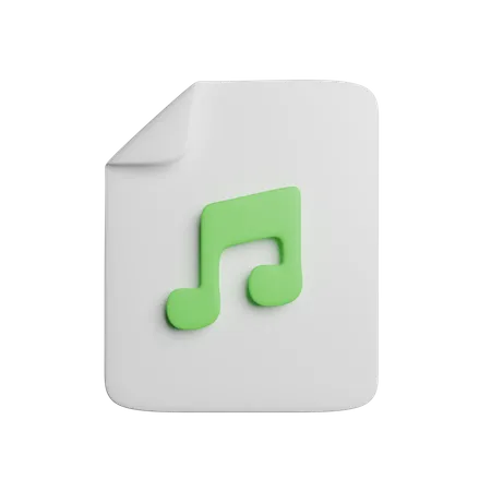 Audio File 3D Icon