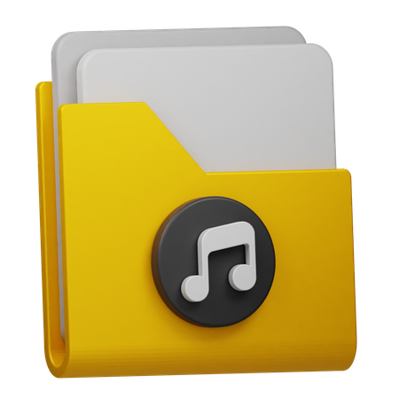 Audio Folder  3D Icon