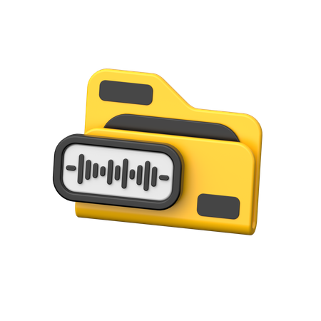 Audio Folder  3D Icon