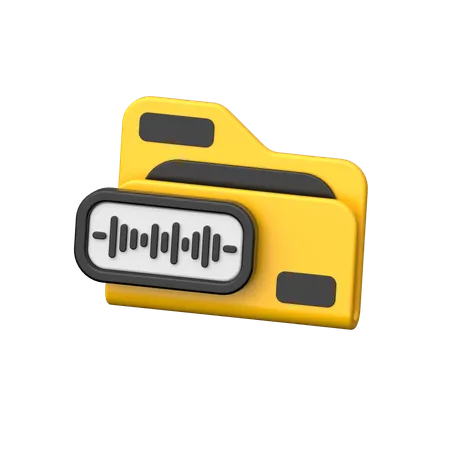 Audio Folder  3D Icon