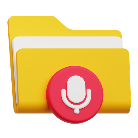 Audio Folder  3D Icon