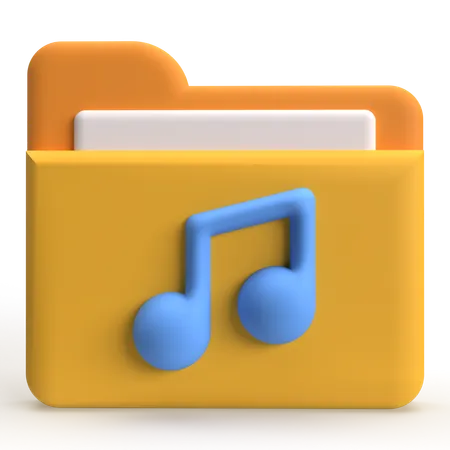 Audio Folder  3D Icon