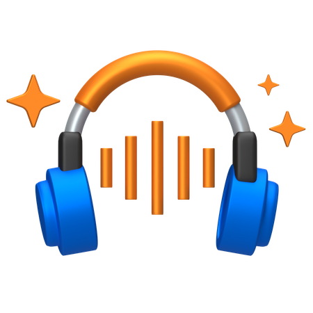 Audio Headphone  3D Icon