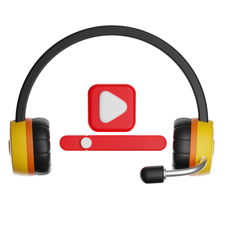 Audio Headse  3D Icon