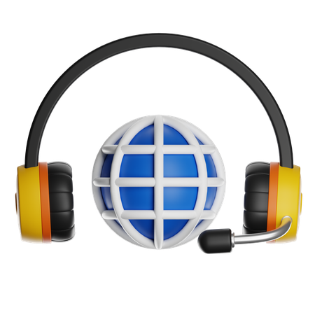 Audio Headset  3D Icon