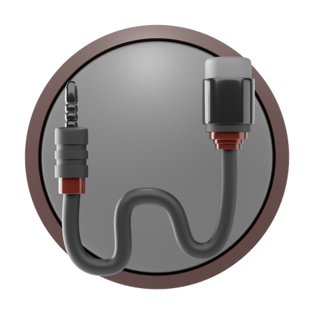 Audio Jack  3D Icon