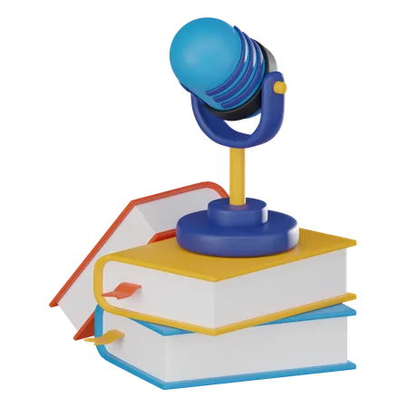Audio Learning And Books Online Ideal For E Learning Enthusiasts Exploring The Fusion Of Technology And Literature 3 D Render Illustration 3D Icon