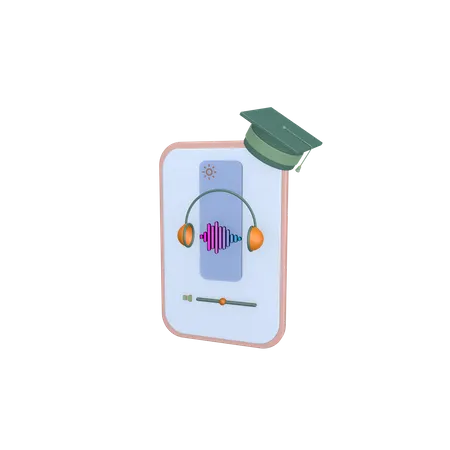 Audio Lecture  3D Icon