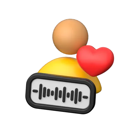 Audio-Liebhaber  3D Icon