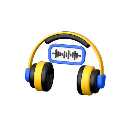 Audio Listening  3D Icon