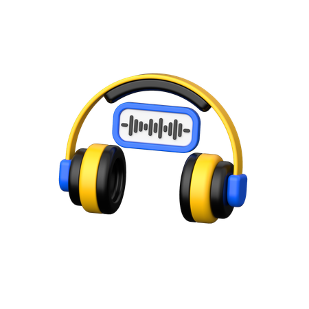 Audio Listening  3D Icon