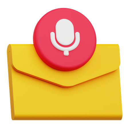 Audio Mail  3D Icon