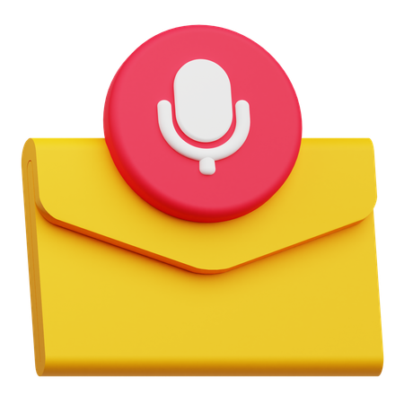 Audio Mail  3D Icon