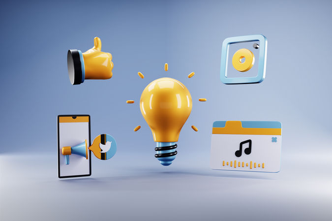 Audio Marketing 3D Icon