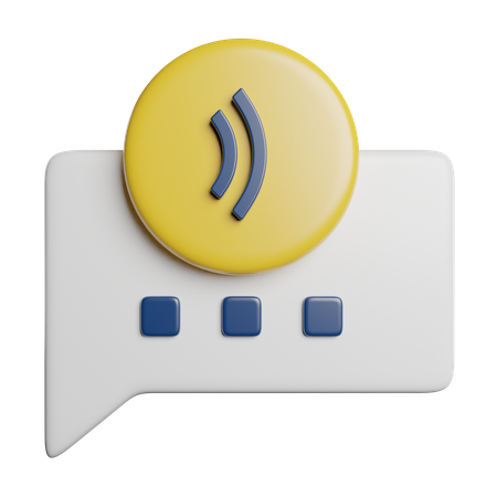 Audio Message  3D Icon