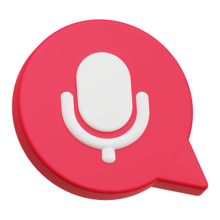 Audio Message  3D Icon