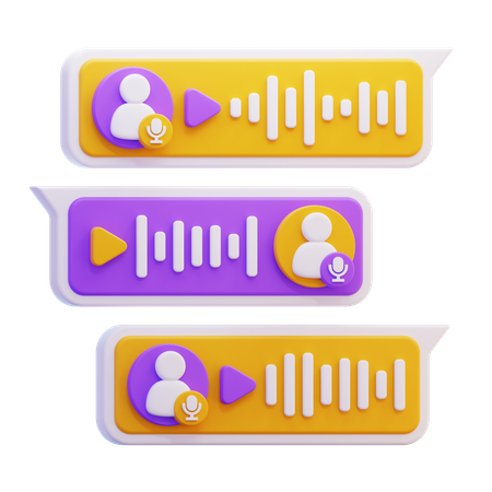 Audio message  3D Icon