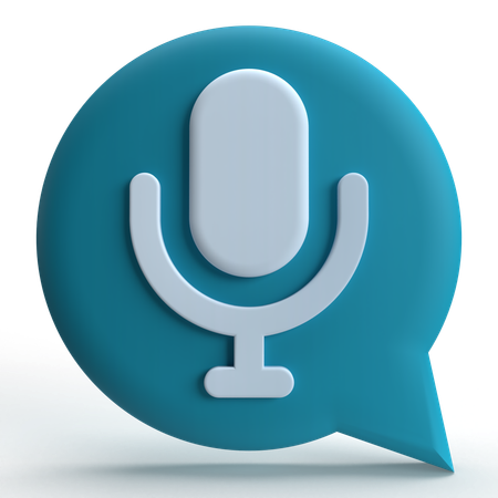 Audio Message  3D Icon