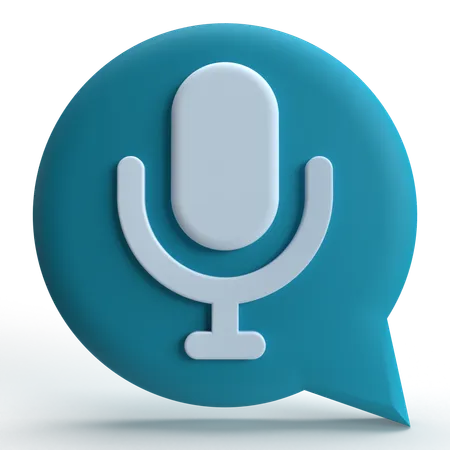 Audio Message  3D Icon