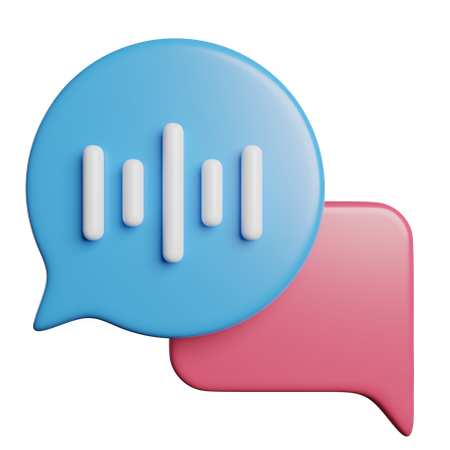 Audio Message  3D Icon