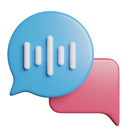 Audio Message  3D Icon