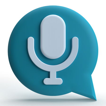 Audio Message  3D Icon