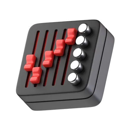 Audio Mixer 3D Icon