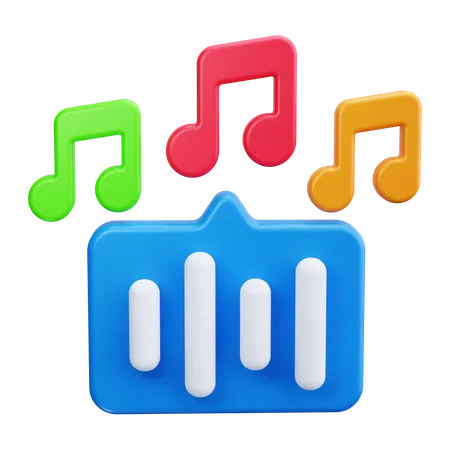 Audio notes  3D Icon