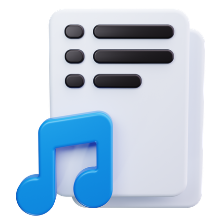 Audio Notes  3D Icon