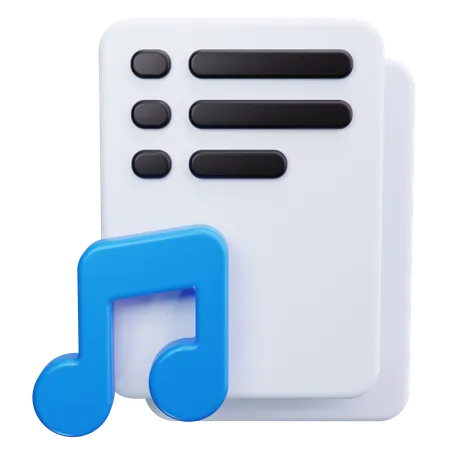 Audio Notes  3D Icon