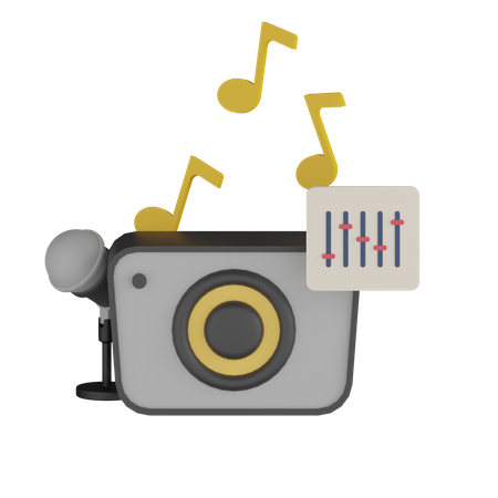 Audio Player  3D Icon