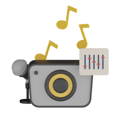 Audio Player  3D Icon