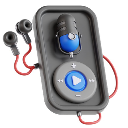 Audio Player  3D Icon