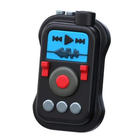 Audio Recorder 3 D Journalist Icon 3D Icon