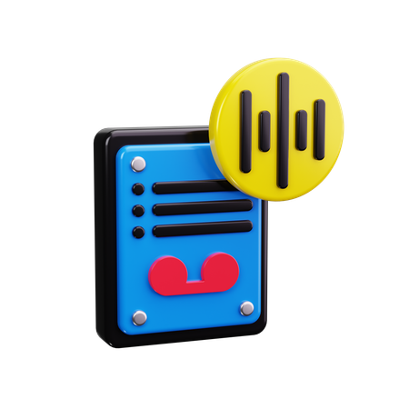 Audio Recorder  3D Icon