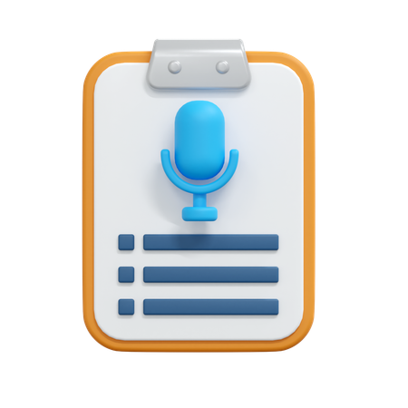 Audio Report  3D Icon