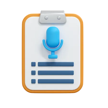 Audio Report  3D Icon