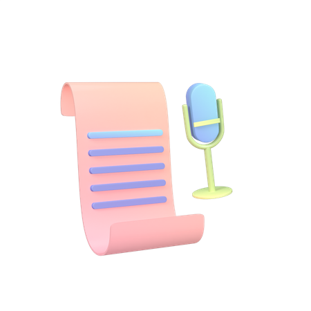 Audio Script  3D Icon