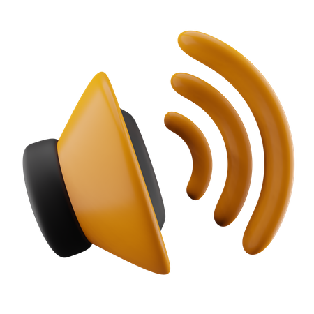 Audio Sound  3D Icon