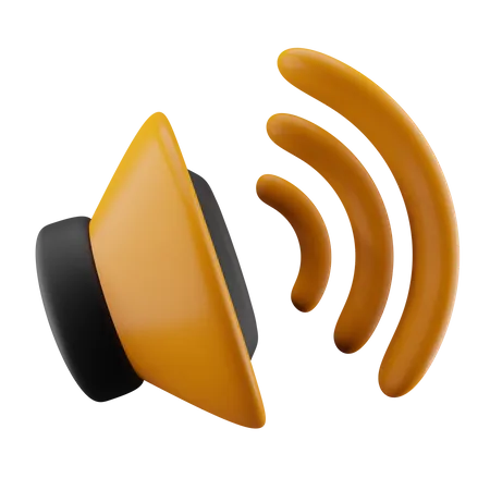 Audio Sound  3D Icon